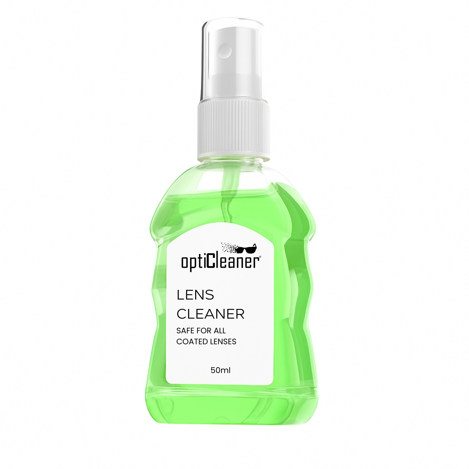 Opticleaner 50 ml Eyeglass Cleaning Green Spray (Transparent Bottle ...